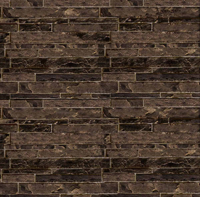 Pyrite / 1x12 Mesh Mosaic / Metallic Foil on Sandstone