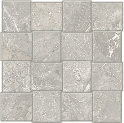 Savoy Gray / 2.72x3 Basket Mosaic / Matte