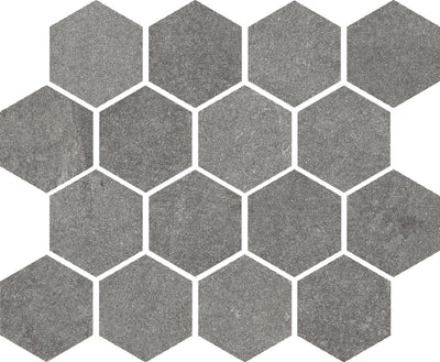 Grey / 2.75x3.25 Hexagon Mosaic / Matte