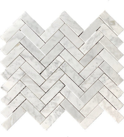 Grey / 1x3 Herringbone Mosaic / Polished