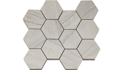 Alabaster / 3x3.5 Hexagon Mosaic / Matte