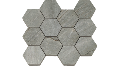 Wintergreen / 3x3.5 Hexagon Mosaic / Matte