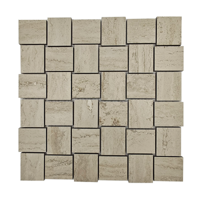 Cream Vein / 1.5x2 Intreccio Mosaic / Matte