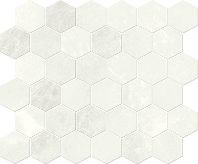 Bone / 2x2 Hexagon Mosaic / Porcelain Matte