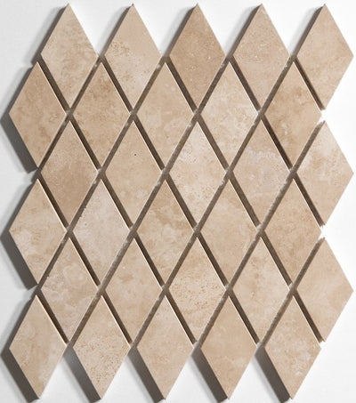Beige / 13.75x12 Diamond Mosaic / Honed