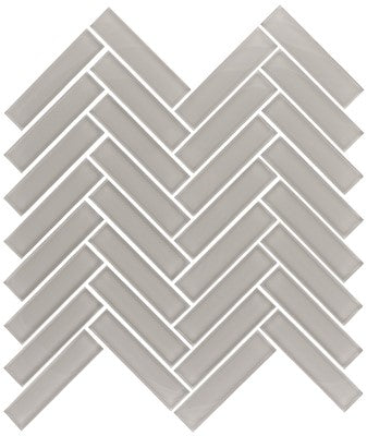 Shell / 1x4 Herringbone Mosaic / Glossy