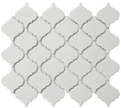 White / 2x2 Lantern Mosaic / Matte