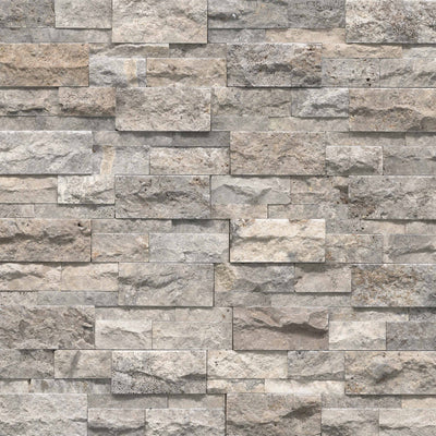 Silver Travertine / 9x24 / Splitface